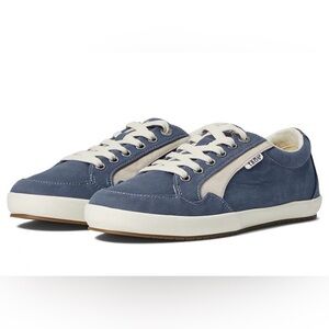 Taos Footwear Women’s Shooting Star Blue Canvas Sneakers Rubber Sole Comfort 9.5